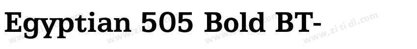 Egyptian 505 Bold BT字体转换